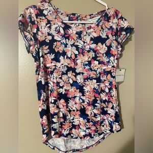 Liz Claiborne Country Romance Coral Multi Shirt